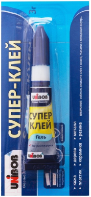 

Клей Unibob, Бесцветный, Супер гель