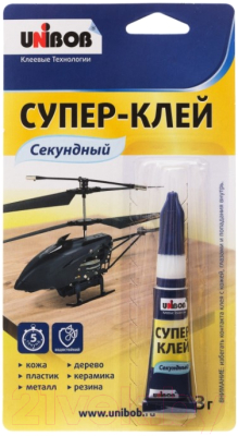 

Клей Unibob, Бесцветный, Супер секундный