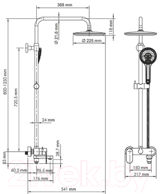 Душевая система Wasserkraft A18501
