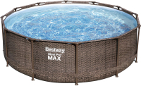 Каркасный бассейн Bestway Steel Pro MAX Ротанг 56709 (366х100, с фильтр-насосом) - 