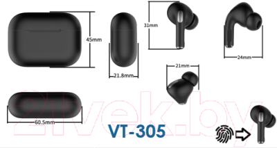 Беспроводные наушники Venso TWS VT-305 (черный)