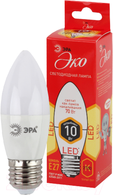 Лампа ЭРА Eco LED B35-10W-827-E27 QX / Б0048369