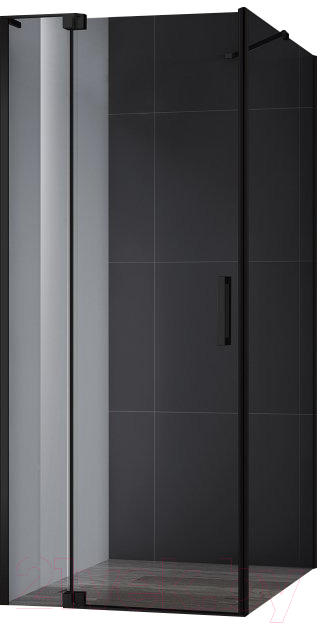 Душевой уголок Cezares SLIDER-AH-1-80-90/100-GRIGIO-NERO