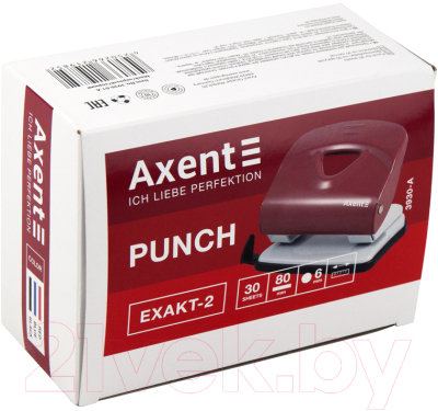 Дырокол Axent Exakt-2 / 3930-2 (красный)