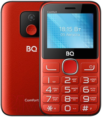 Мобильный телефон BQ Comfort BQ-2301 (красный/черный)