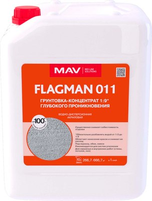 Грунтовка MAV Flagman ВД-АК-011 концентрат 1:7 (5л, бесцветный) - 