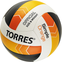 Мяч волейбольный Torres Simple Orange / V32125 (размер 5) - 