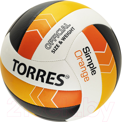 Мяч волейбольный Torres Simple Orange / V32125 (размер 5)