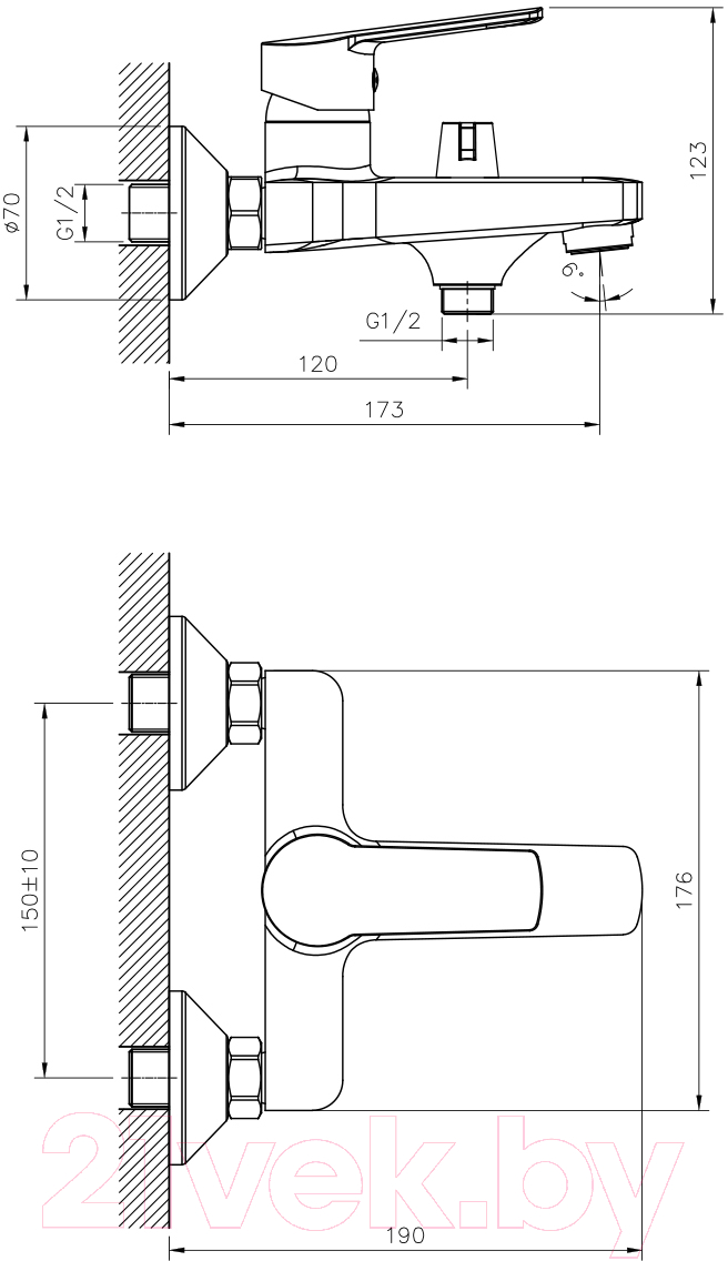 Смеситель Decoroom DR22036 — фото 2