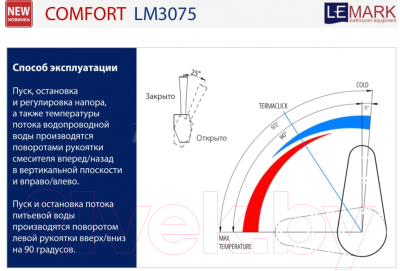 Смеситель LEMARK LM3075BL
