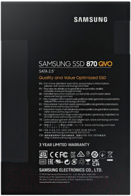 SSD диск Samsung 860 QVO 4TB (MZ-77Q4T0BW)