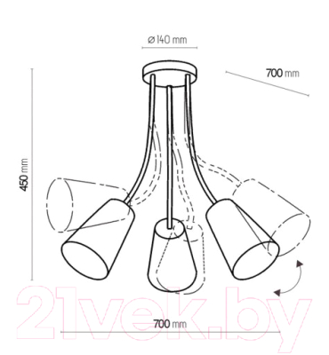 Люстра TK Lighting Wire Gold 827