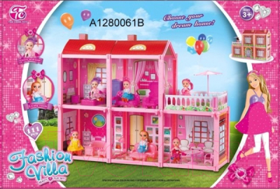 Кукольный домик Симбат С фигурками и мебелью / A1280061B
