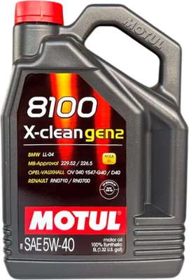 Моторное масло Motul 8100 X-Clean gen2 5W40 / 109762 (5л) - 