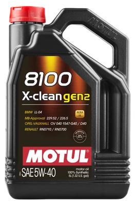 Моторное масло Motul 8100 X-Clean gen2 5W40 / 109762 (5л) -