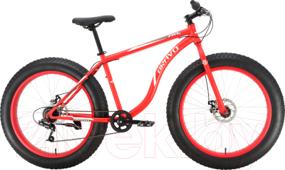 Велосипед Bravo Fat 26 D 2021 (18, красный/белый)