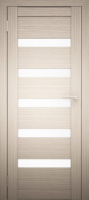 Дверь межкомнатная Юни Амати 03 40x200 (дуб беленый/стекло белое) - 