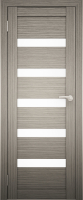 Дверь межкомнатная Юни Амати 03 40x200 (дуб дымчатый/стекло белое) - 