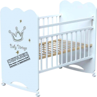 Детская кроватка VDK Baby Vintage колесо-качалка (слоновая кость) - 