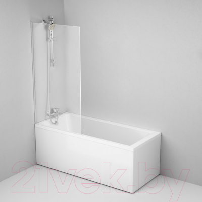 Стеклянная шторка для ванны AM.PM Gem W90BS-080-140CT