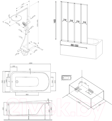 Комплект сантехники AM.PM Like W80ASET-150AC