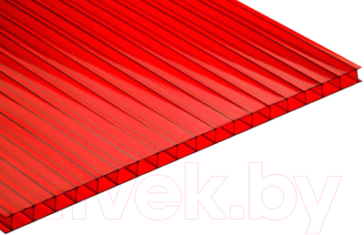 Сотовый поликарбонат TitanPlast 1050x2000x4 (красный)