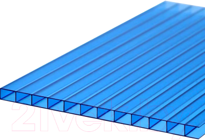 Сотовый поликарбонат TitanPlast 1050x2000x4 (синий)