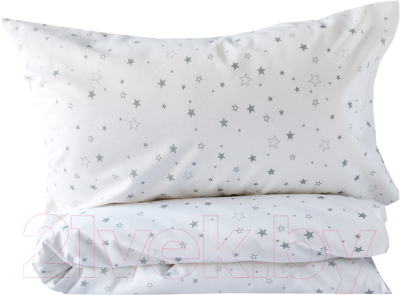 Комплект постельный для малышей Martoo Comfy С / CMS-3-GRST (серые звезды на белом)