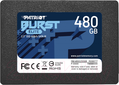 SSD диск Patriot Burst Elite 480GB (PBE480GS25SSDR)