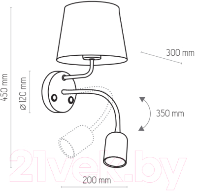 Бра TK Lighting Maja Led Gray 2536