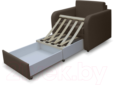 Кресло-кровать Brioli КК Пино Т (J5/коричневый)