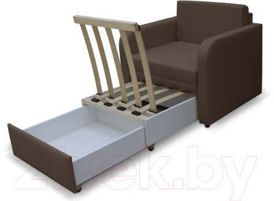 Кресло-кровать Brioli КК Пино Т (J5/коричневый)