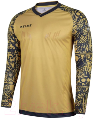 Лонгслив вратарский футбольный Kelme Goalkeeper Long Sleeve Shirt Kid / K080C-963 (160, золотой)