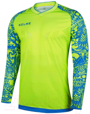 Лонгслив вратарский футбольный Kelme Goalkeeper Long Sleeve Shirt Kid / K080C-927 (160, салатовый)