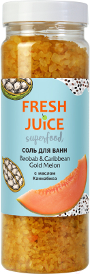 

Соль для ванны Fresh Juice, Superfood Baobab & Caribbean Gold Melon