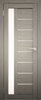 Дверь межкомнатная Юни Амати 04 40x200 (дуб дымчатый/стекло белое) - 