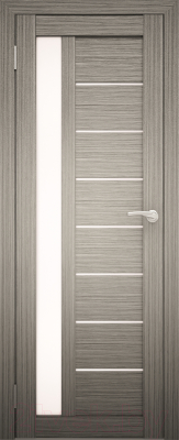 Дверь межкомнатная Юни Амати 04 40x200 (дуб дымчатый/стекло белое)