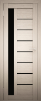 Дверь межкомнатная Юни Амати 04 40x200 (дуб беленый/стекло черное) - 