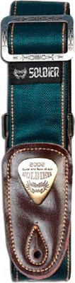 Ремень для гитары Soldier STP13104 (зеленый)