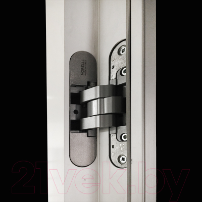 Дверь межкомнатная скрытая Velldoris Invisible с замком и фрезеровкой под петли (90x200, под покраску)