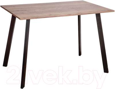 Обеденный стол Listvig Слим 2 110x70 (дуб/черный)