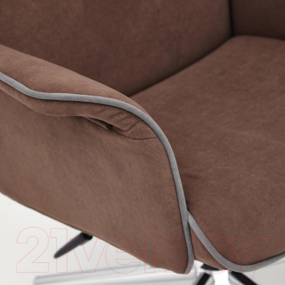 Кресло офисное Tetchair Charm флок (коричневый)