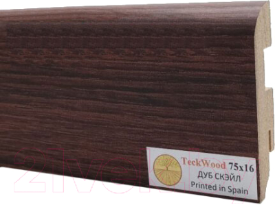 

Плинтус Teckwood, МДФ 75x16x2150