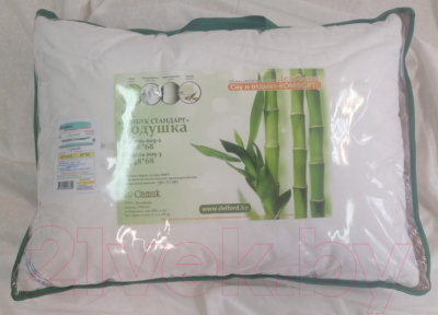 Изображение товара Подушка для сна Delford Бамбук Стандарт ПВХ / 2БП-уп22 (48x68)