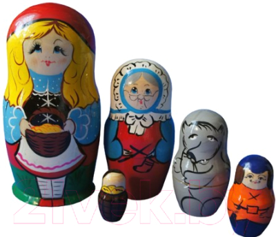 

Развивающая игрушка RNToys, Матрешка Сказка Красная шапочка / Д-519