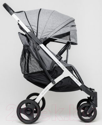 Детская прогулочная коляска Keka Yoya Plus / 2000000030005 (светло-серый/темно-серый/белая рама)