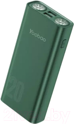 Портативное зарядное устройство Yoobao Power Bank LED L20 (зеленый)