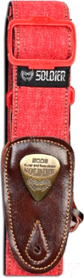 Ремень для гитары Soldier STP13071 (джинсовый красный)