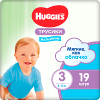 Подгузники-трусики детские Huggies Conv 3 Boy (19шт) - 