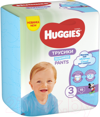 Изображение товара Подгузники-трусики детские Huggies Conv 3 Boy (19шт)